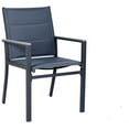 thumbnail image 3 of Kozyard Villa Outdoor Patio Dining Chair with Gray Frame, Gray Paded Textilence (2 Pack, Grey Chair), 3 of 6