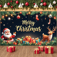 thumbnail image 2 of Colorful Design Merry Christmas Santa Claus Festive Theme Reindeer Decorative Banner for Holiday Celebration Indoor Party Family Gathering, 2 of 5