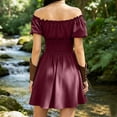 thumbnail image 7 of Women's Gothic Mini Dress Off Shoulder Puff Sleeve Lace Up Corset Dresses Sweetheart Neck A-Line Skater Dress Dark Vintage Halloween Costume Cosplay, 7 of 7