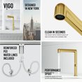 thumbnail image 2 of VIGO Jewel 11 in. H Single Handle Kitchen Bar Faucet in Matte Brushed Gold-VG02053MG, 2 of 13