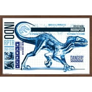 Jurassic World: Fallen Kingdom - Indo-Raptor Wall Poster, 14.725" x 22.375", Framed