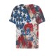 thumbnail image 5 of Fiudx Ropa de Mujer Blusa de Manga Corta Estampada a La Moda para Mujer, Blusas Informales con Cuello En V, 5 of 5