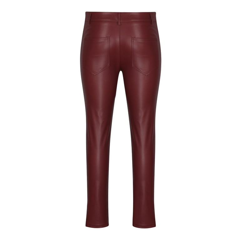 Xysaqa Men's Stretch Faux Leather Pants Slim Fit Fashion Xysaqa Men's Stretch Faux Leather Pants Slim Fit Fashion