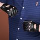 thumbnail image 2 of Guantes Cortos de Piel Sintética para Hombre perfecl Medio Sin Motocicleta Lazo negro del gancho, 2 of 8