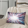 thumbnail image 5 of Lsque Blue Swirl Fireworks Pattern Pillow Case – Soft & Cozy Throw Pillow Cover, Hypoallergenic Cushion Case for Sleeping Women with Envelope Closure-14"x20", 5 of 6