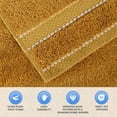 thumbnail image 3 of BNM Egypt Produced Giza Cotton Plush Bath Towel Set of 3, Gold, 3 of 13