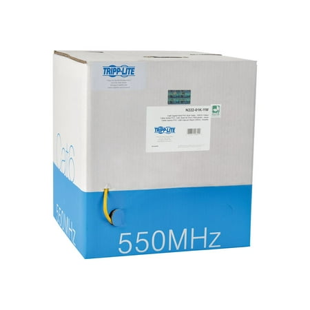 UPC: 0037332196613 | Tripp Lite 1000ft Cat6 Gigabit Bulk Cable Solid Core CMR PVC Yellow 1000 – Bulk cable – TAA Compliant – 1000 ft – UTP – CAT 6 – IEEE 802.3ab/IEEE 802.5 – solid – yellow
