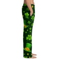 thumbnail image 5 of Men's St Patrick's Day Print Comfortable Casual Drawstring Pants Full Length Lounge Pants Soft Polyester Spring Summer Wear 2026 Dark Green S, 5 of 7