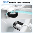 thumbnail image 3 of Juego de portaescobillas para inodoro, diseño curvado con soporte para limpieza profunda debajo del borde, depurador oculto compacto para espacios pequeños, accesorios modernos de baño de, 3 of 7