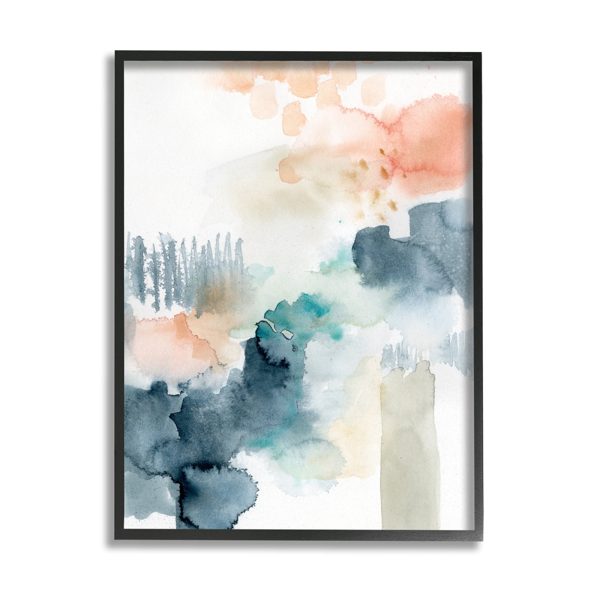 Stupell Industries Spring Forest Veil Abstract Tree Landscape Painting Framed Art Print Wall Art, 11x14, By Victoria Barnes