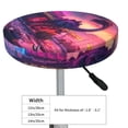 thumbnail image 4 of Round Bar Stool Seat Covers, Western Style Dinosaur Elastic Round Chair Cover Stool Seat Slipcover Bar Stool Cushions Round Pad for 12-14 inch, 4 of 7