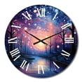 thumbnail image 2 of Designart "Colorful Sky Photo delicate Illusion II" Landscapes Oversized Wall Clock, 2 of 5