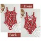 thumbnail image 4 of Womens Tummy Control One Piece Swimsuits Color Block Print Athletic Training Bathing Suits Petite, 4 of 5