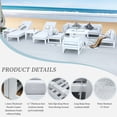 thumbnail image 6 of RADIATA Extra Large 11pcs Aluminum Patio Furniture Set with Fire Pit Table CSA Approved 43" Propane Gas Convertable Outdoor Luxury Conversation Sofa Set with Firepit White Color Modern, 6 of 6