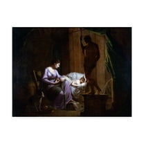 Trademark Fine Art 'Penelope unraveling her web' Canvas Art by Joseph Wright of Derby