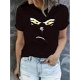 thumbnail image 1 of Camisetas de verano para mujer, manga corta, cuello redondo, casual, lindo, con gráficos, camisetas básicasCartoon Print Casual Sports T-shirt, Short Sleeve Crew Neck Spring & Summer Top, Women's Cl, 1 of 6