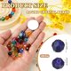 thumbnail image 2 of Uxcell cuentas de cristal redondas de 8 mm, 100 piezas de cuentas de bola facetadas de vidrio para hacer joyas, azul marino, 2 of 6