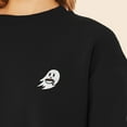 thumbnail image 5 of Dalix Spooke-a-Latte Ghost Sweatshirt Embroidered Coffee Fleece Long Sleeve Womens in Black 2XL XX-Large, 5 of 5