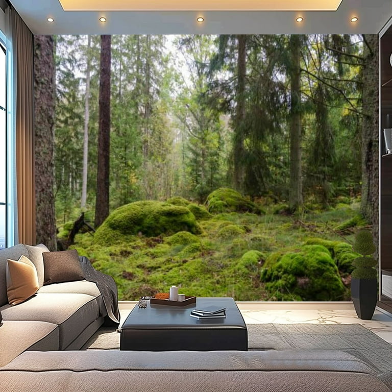 Amazon.com: QIWUCA Forest 3D Murals for Living Room, Sunset