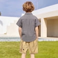 thumbnail image 5 of MDUKONU Toddler Boys Cargo Shorts Adjustable Waist Baggy Fit Cool Casual Shorts Football Workout Clothes for Kids Size: 4-5 Years Khaki, 5 of 6