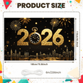 thumbnail image 2 of Golden Theme New Year Banner Elegant Design Countdown Clock Balloon Decoration for Party Celebration Event, 2 of 9