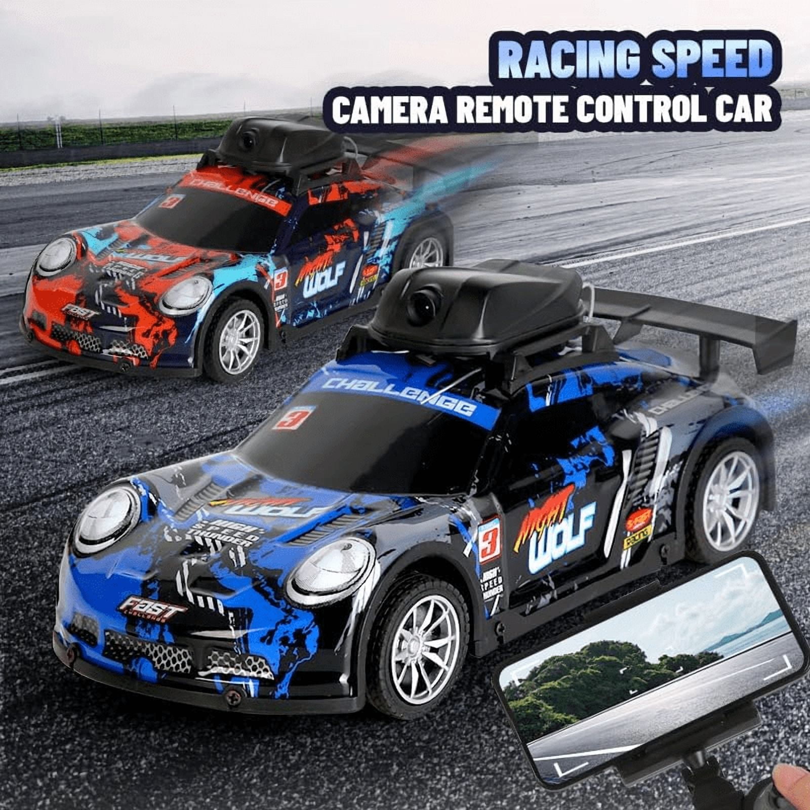 Mini RC Drift Car with LED Lights & Phone App Control, Real-Time Photo & Video via Built-In Camera, 4-Channel Remote Control RC Racing Toy for Adults