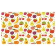 thumbnail image 4 of Fruits Ceramic Toothbrush Holder, Smiling Banana Funny Mulberry Happy Apricot Peach Hearts Lemons Theme, Decorative Versatile Countertop for Bathroom, 4.5" X 2.7", Multicolor, 4 of 4
