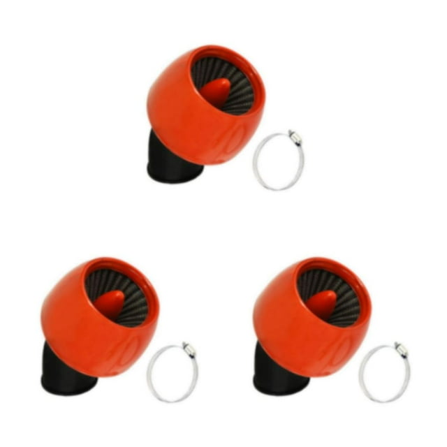 Youkk Intake Filter for Chopper Cruiser Bobber Orange 24-48mm 3Set