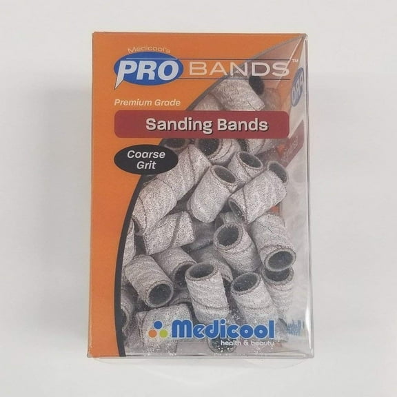 Medicool Pro Zebra (White) Sanding Bands Box/90pcs Free Mandrel 3/32 - (Coarse GRIT)