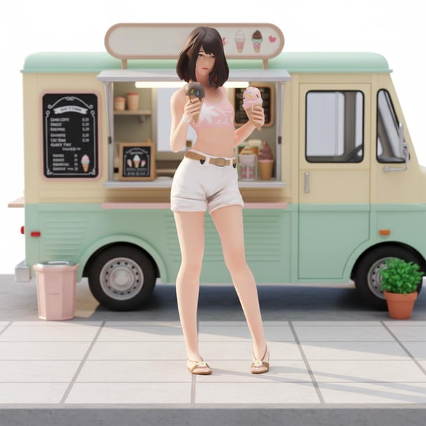 Figura de niña a escala, figura en miniatura para exhibición, decoración de escritorio hecha a mano, personaje femenino, modelo de microescena para Escala de 1 a 24