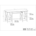 thumbnail image 2 of Saint Birch Honduras Wood Writing Desk Brown, 2 of 5