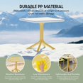 thumbnail image 5 of WestinTrends Playa 31.5" Square Plastic Outdoor Patio Dining Table for 4, Yellow, 5 of 6