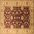 thumbnail image 1 of Ahgly Company Indoor Square Oriental Brown Traditional Area Rugs, 7' Square, 1 of 4