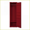 thumbnail image 2 of Chests & Wardrobes, Industrial Metal Wardrobe with Hanging Rod & Storage | Red | Metal, 2 of 6
