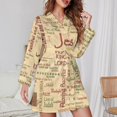 thumbnail image 3 of Jesus, Biblical References Night Robe Long Sleeve V Neck Robe With Belt Women's Sleepwear Dresses, 3 of 9