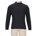 thumbnail image 5 of Ahabrexf Sweaters for Men, Casual Crewneck Long Sleeve Pullover Solid Knit Sweater Top, 5 of 7