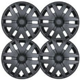 thumbnail image 2 of 16 inch Set of 4 Hubcaps Wheel Rims Cover for 2004-2010 Toyota Sienna Snap-on Installation Black Matte, 2 of 10