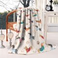 thumbnail image 2 of Dachshund Blanket,Comfortable Soft Flannel Throw Blanket,All Season,Warm Lightweight Blankets for Sofa Bed Couch Living Room Chair,50"x60"(130x150cm), 2 of 4
