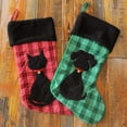 thumbnail image 3 of Christmas Cat Stockings, Creative Plaid Black Cat Christmas Stocking Bag, Xmas Tree Hanging Candy Gift Bag for Home Holiday Xmas Party Decorations, 3 of 9