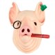 thumbnail image 1 of Máscara de látex con forma de cabeza de cerdo, cara completa, para cosplay de Halloween, 1 of 1