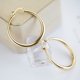 thumbnail image 3 of Stylish 18K Gold Plated Huggie Hoop Earrings for Women - Perfect for Parties and Holidays, 3 of 5