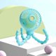 thumbnail image 1 of Mini ventilador de mano para cochecito de bebé Ventilador de soporte de refrigeración de pulpo recargable-Azul- Computadora Computadora Computadora portátil, 1 of 4