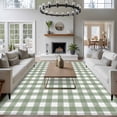 thumbnail image 3 of Area Rug 5'x7', Sage Green Buffalo Plaid Non-slip Runner Rug Carpet for Bedside, Farmhouse Green White Checkered Washable Outdoor Indoor Area Rugs Mat for Entryway/Living Room/Bedroom/Kitchen/Office, 3 of 9