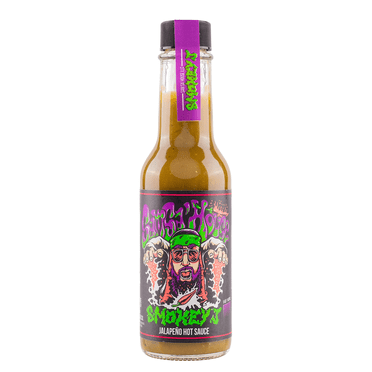 Smokey J Hot Sauce by Sam Sa'House, Very Subtle Heat WIth Flavors Of White Oak Smoked Jalapenos, Garlic & Blue Agave, Made With All Natural Ingredients, 5 fl oz Bottle (1-Pack)