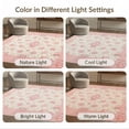 thumbnail image 7 of ODIKA 2'x3' Washable Accent Rug Pink Vintage Alfombra Para Cuarto Boho Scattered Border for Bedroom, Nursery, RV, Pet Friendly, Bedside Mat, 7 of 7