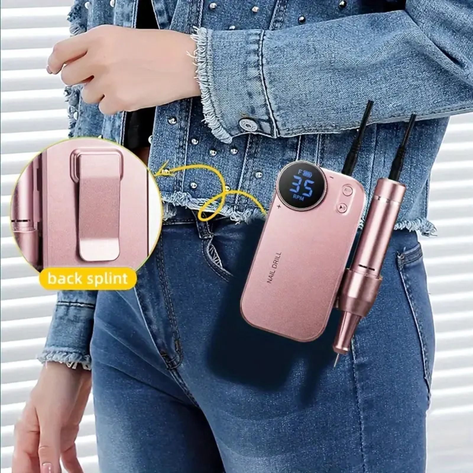 Electric Nail Drill - PRO 35000RPM Electric Nail File Nail Drills for Acrylic Nails Professional with Drill Bits Manicure Pedicure Supplies Use Nail Art for Home DIY Salon Use
