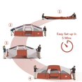 thumbnail image 4 of Campros Cp Tent-8-Person-Camping-Tents 8 Person Waterproof Windproof Family Tent 5 Large Mesh Windows Double Layer Divided Curtain For Separated Room Portable With Carry Bag - Red, 4 of 4