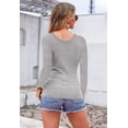 thumbnail image 5 of Sherrylily Fall Women Scoop Neck Henley Shirts Low Cut Sexy Long Sleeve Button Down Tops, 5 of 6