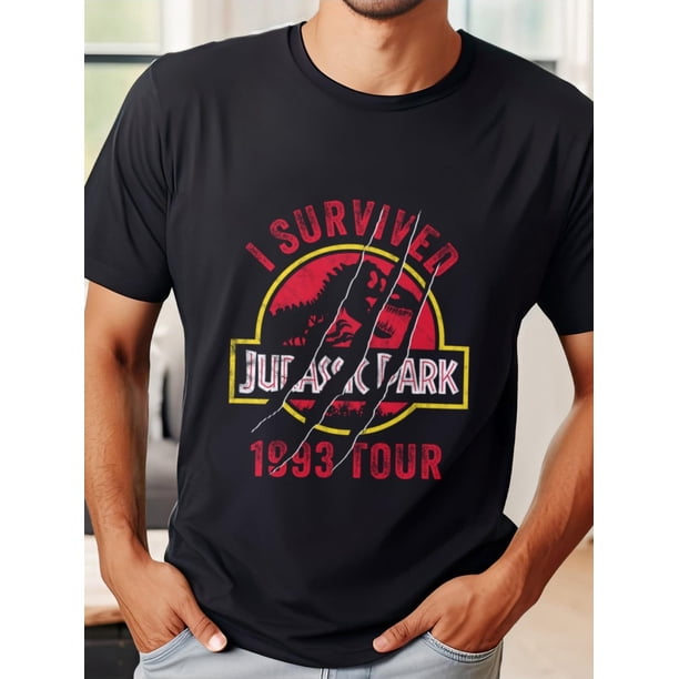 Men's Summer Short Sleeve T-Shirt with Front Print - Comfortable, Breathable Fabric, Casual Sporty Style- Scratched 1993 Tour Tee For Adult, Men, Women, Teen, Teenager, Adolescent,Youth