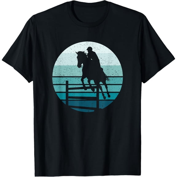 Equestrian Horse Show Jumping Retro T-Shirt